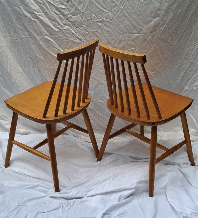 IKEA - Chaise - Bois - Deux chaises à barreaux - Tellus., Antiquités & Art, Antiquités | Meubles | Chaises & Canapés