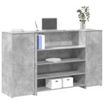 vidaXL Receptiebalie 180x50x103,5 cm bewerkt hout betongrijs, Verzenden, Nieuw