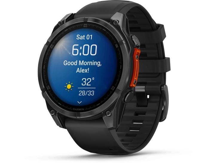 Garmin fnix 8 - Smartwatch - 1,4 AMOLED-scherm RVS body -, Handtassen en Accessoires, Smartwatches, Zo goed als nieuw, Verzenden