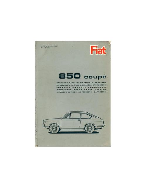 1965 FIAT 850 COUPE CARROSSERIE ONDERDELENHANDBOEK, Autos : Divers, Modes d'emploi & Notices d'utilisation