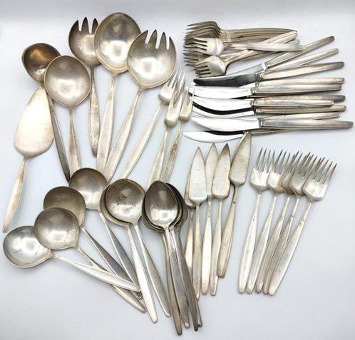 Georg Jensen - Ménagère (56) - Argent - Cyprès, Antiek en Kunst, Antiek | Zilver en Goud