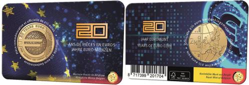 België 2,5 Euro 2022 '20 Jaar Euro' Coincard Frans