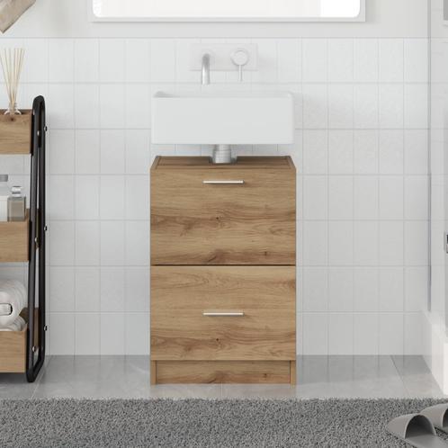 vidaXL Wastafelmeubel Artisan Eiken 40x37x59 cm Gefabriceerd, Huis en Inrichting, Badkamer | Badkamermeubels, Nieuw, Verzenden