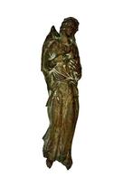 Beeldhouwwerk - Engel met boek - 44 cm - Antiek -, Antiek en Kunst