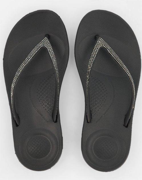 FitFlop IQUSHION Dames Slippers - Zwart - Sparkle - Maat 40, Kleding | Dames, Schoenen, Nieuw, Verzenden
