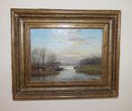 Frits Johan Goosen (1943) - Waterlandschap met vissersbootje