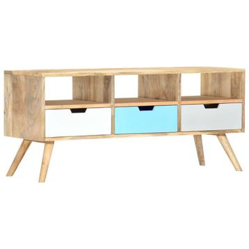 vidaXL Tv-meubel 110x35x48 cm massief mangohout, Huis en Inrichting, Kasten |Televisiemeubels, Verzenden, Nieuw