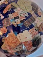 Globe ingelegd met mineralen en edelstenen - 55 cm -