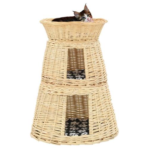 vidaXL Ensemble de panier pour chats 3 pcs avec coussins, Animaux & Accessoires, Accessoires pour chats, Neuf, Envoi