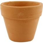 Terracotta bloempot, +/- d7 cm, h6, 5 24stuks potten, Nieuw