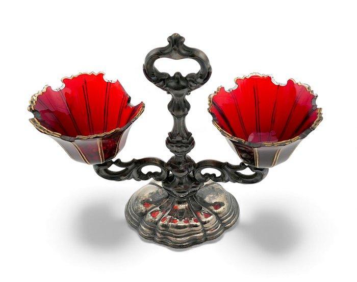 Germania - Strooier - Duitse boheemse stijl - Zilverkleurig,, Antiek en Kunst, Antiek | Meubels | Tafels