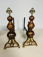 Vuurbok - Koper, Metaal - Set koperen vuurbokken, Antiek en Kunst
