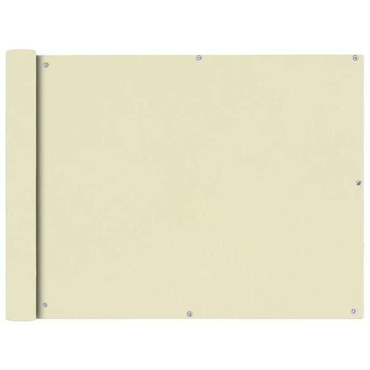 vidaXL Balkonscherm crémekleurig 90x400 cm oxfordtextiel, Tuin en Terras, Parasols, Nieuw, Verzenden