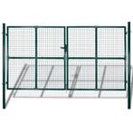 vidaXL Poort dubbele deur gepoedercoat staal, Tuin en Terras, Verzenden, Nieuw