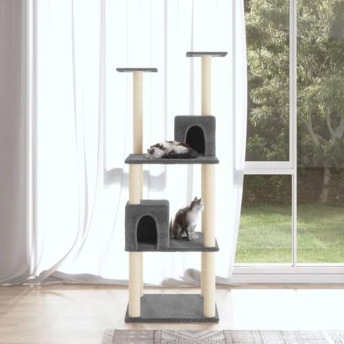 vidaXL Kattenmeubel met sisal krabpalen 141 cm donkergrijs, Dieren en Toebehoren, Katten-accessoires, Nieuw, Verzenden
