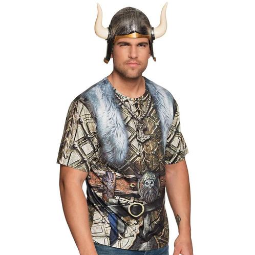 Viking Fotorealistisch Shirt Heren, Kleding | Heren, Carnavalskleding en Feestkleding, Nieuw, Verzenden