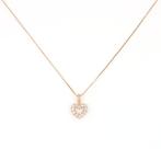 Halsketting - 18 karaat Roségoud - 0.25ct. tw. Diamant, Handtassen en Accessoires, Kettingen, Nieuw