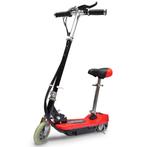 vidaXL Step elektrisch met zitje 120 W rood, Vélos & Vélomoteurs, Trottinettes, Verzenden