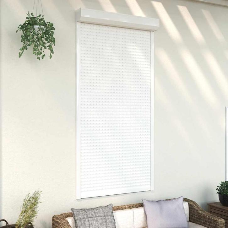 vidaXL Rolluik 110x220 cm aluminium wit, Doe-het-zelf en Bouw, Raamkozijnen en Schuifdeuren, Nieuw, Verzenden