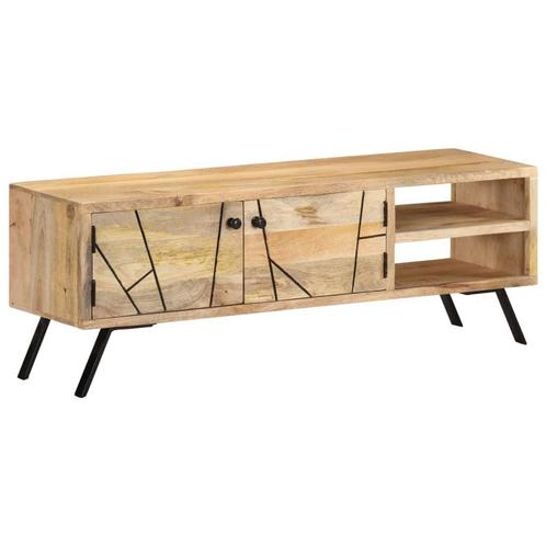 vidaXL Tv-meubel 110x30x40 cm massief mangohout, Huis en Inrichting, Kasten |Televisiemeubels, Nieuw, Verzenden