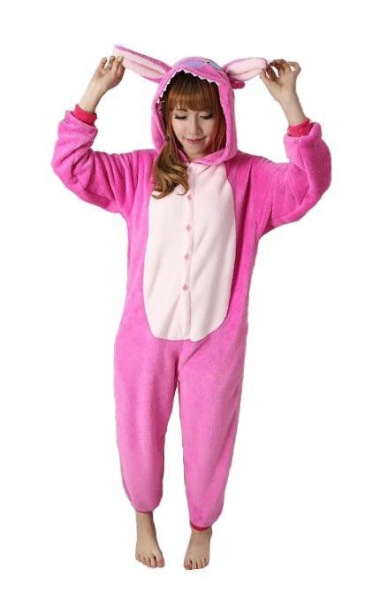Onesie Angel Lilo Stitch Pak Kostuum Roze M-L Stitchpak Jump, Kleding | Dames, Carnavalskleding en Feestkleding, Nieuw, Ophalen of Verzenden