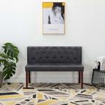 vidaXL Bankje 120 cm kunstsuède grijs, Verzenden, Nieuw