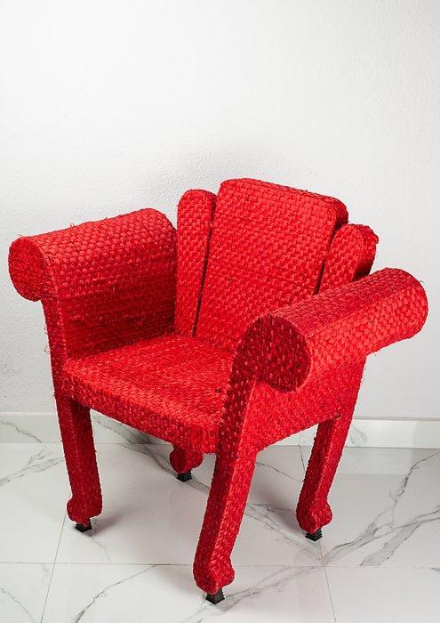 Anacleto Spazzapan - Fauteuil - Staal, Textiel, Antiek en Kunst, Kunst | Designobjecten