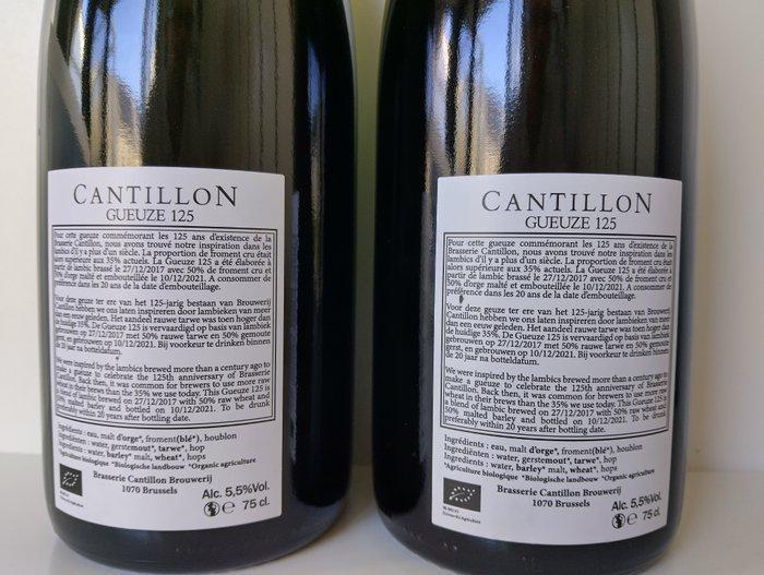 Cantillon - Gueuze 125 - 75cl - 2 flessen, Verzamelen, Wijnen