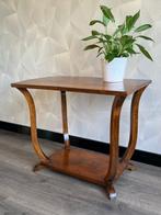 Bijzettafel - Mahonie - Gedecoreerd tafelblad