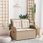vidaXL Tuinbank Beige poly rattan, Tuin en Terras, Verzenden, Nieuw