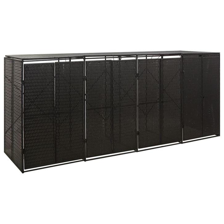 vidaXL Containerberging viervoudig 274x80x117 cm poly rattan, Doe-het-zelf en Bouw, Containers, Verzenden