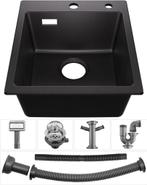 Spoelbak - Wasbak - Gootsteen - 40x45 cm - Zwart - SOFETIY, Verzenden, Nieuw