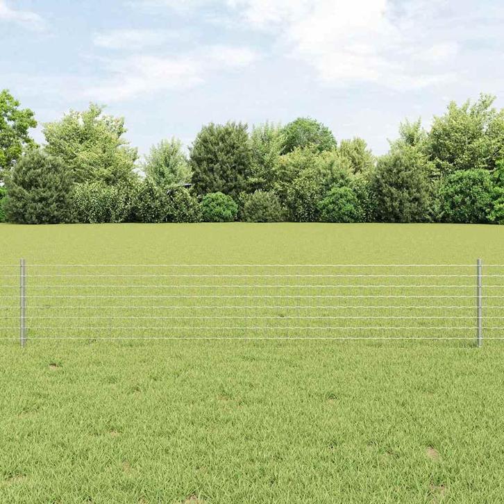 vidaXL Fence Posts 44 pcs Zilver 80 cm Staal, Tuin en Terras, Palen, Balken en Planken, Nieuw, Verzenden