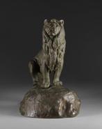 Okimono  van een leeuw - Gepatineerd brons - Asakura Fumio, Antiek en Kunst