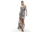 Veiling - Murci - Maxi bandeau-jurk met split en zebraprint, Kleding | Dames, Jurken, Nieuw