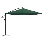 Zweefparasol 3,5m Groen | Tweede Kansje | Winddicht & UV, Tuin en Terras, Verzenden, Nieuw, 3 tot 4 meter, Zweefparasol