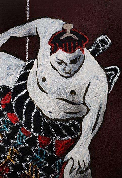 Onie Jackson - Rikishi danse sacrée, Antiek en Kunst, Kunst | Schilderijen | Modern