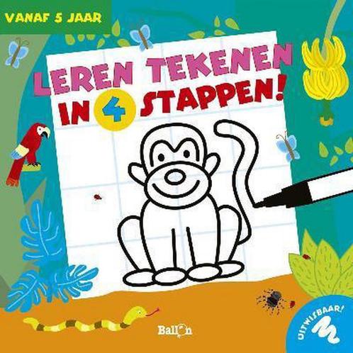 Leren Tekenen In 4 Stappen (Aap) Vanaf 5 Jaar 9789037476545, Boeken, Kinderboeken | Kleuters, Gelezen, Verzenden