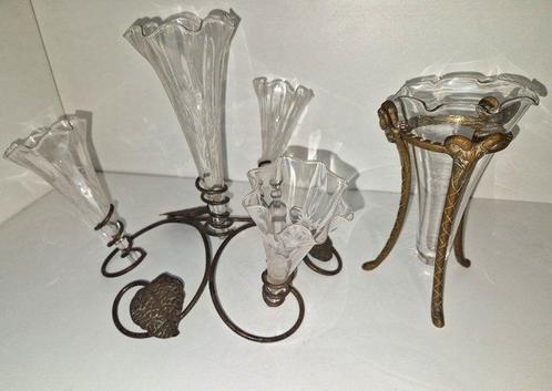 Vase (2) - Bronze, Verre, Antiek en Kunst, Curiosa en Brocante