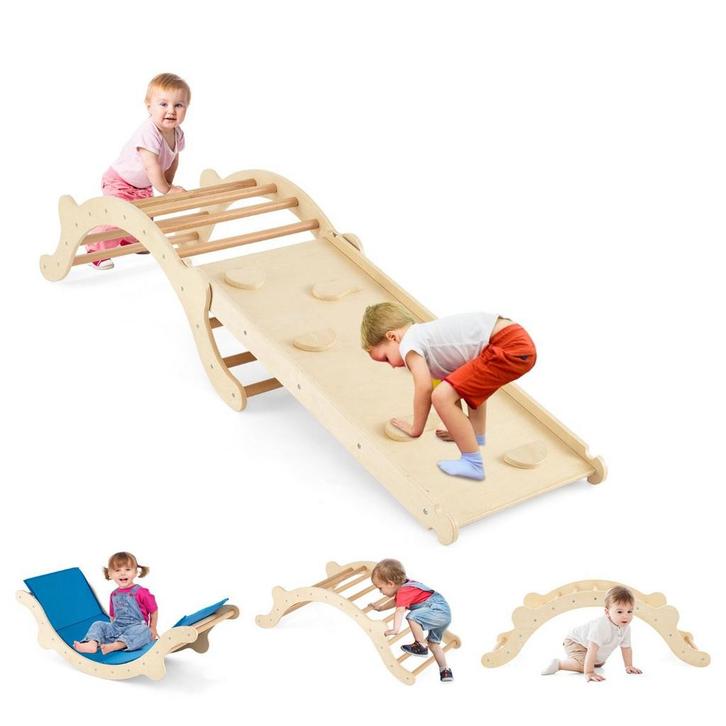 2dekans | Coast - 3-in-1 Klimladder Set - Houten Boog,, Kinderen en Baby's, Speelgoed | Overig, Ophalen of Verzenden