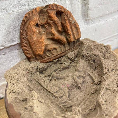 Terracotta Tsa-Tsa-mal - antieke boeddhistische stenen mal, Antiek en Kunst, Antiek | Overige Antiek