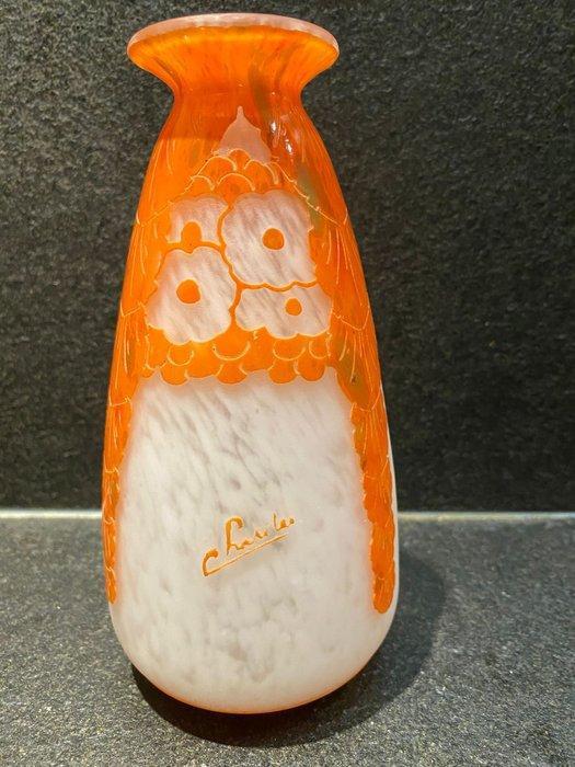 Le Verre Français - Vaas - Glas - Charder, Antiek en Kunst, Antiek | Glaswerk en Kristal