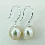 Oorbellen - 18 karaat Witgoud Parel - Zuiderzee, Echt Barok, Nieuw