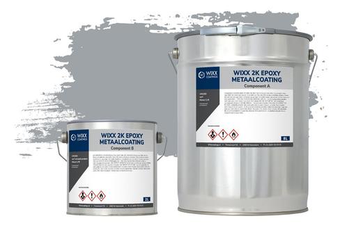 Wixx 2K Epoxy Metaalcoating RAL 7040 | Venstergrijs 10L, Doe-het-zelf en Bouw, Verf, Beits en Lak, Nieuw, Verzenden