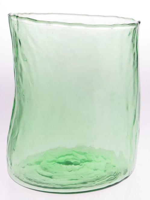 Vaas van bewerkt glas - handgemaakt, Antiquités & Art, Antiquités | Verre & Cristal, Envoi