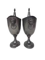 Vaas (2) - Tin - Kastanje vazen Regency Japanned, Antiek en Kunst