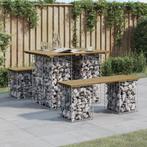 vidaXL Tuinbank schanskorfontwerp 100x70x72 cm geïmpregneerd, Verzenden, Nieuw