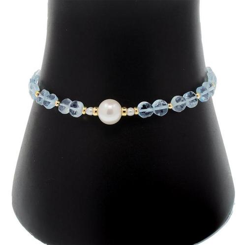 Zonder Minimumprijs - Armband - 18 karaat Geel goud Parel -, Handtassen en Accessoires, Armbanden