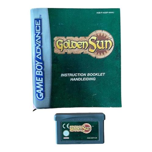 Golden Sun - EUR (Losse Cassette + Boekje) (GBA), Games en Spelcomputers, Games | Nintendo Game Boy, Verzenden