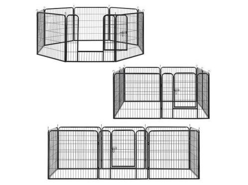 Veiling - Metalen puppyren - 8-delig, Dieren en Toebehoren, Hondenhokken